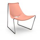 Midj "Apelle AT" - Lounge chair with sled steel base, hide seat and backrest. - Made in Italy, Italian design, online furniture, home decor, modern furniture shop,luxury home, decor your home, interior design shop, home shop on line