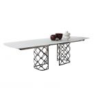 BONTEMPI "Majesty" - Table with steel structure, top of the configurable top, extendable barrel. - Made in Italy, Italian design, online furniture, home decor, modern furniture shop, luxury home, decor your home, interior design shop, home shop on line
