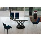 Bontempi "Fusion 52.42" - Rectangular table with steel structure and top in SuperMarmo. - Made in Italy, Italian design, online furniture, home decor, modern furniture shop,luxury home, decor your home, interior design shop, home shop on line