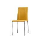 Midj "Silvy CU" - Chair with steel base and hide seat, optional legs covered in hide, configurable Designer Midj R&D, 2015 - Made in Italy