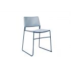 Midj "Slim S CU" - Stackable chair with sled steel frame. Seat and backrest in hide, configurable. - Made in Italy, Italian design, online furniture, home decor, modern furniture shop,luxury home, decor your home, interior design shop, home shop on line