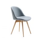 Midj "Sonny S LG" - Chair with four leg frame in wood. Seat upholstered in fabric or ecoleather. - Made in Italy, Italian design, online furniture, home decor, modern furniture shop,luxury home, decor your home, interior design shop, home shop on line