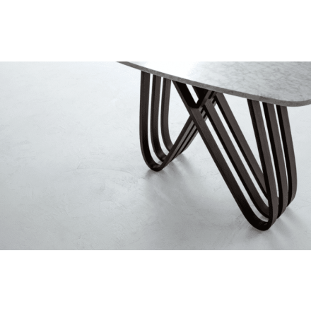 Tonin Casa Arpa - Fixed table with glass porcelain top