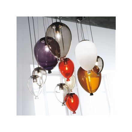 adriani e rossi lampada balloon up vetro soffiato design