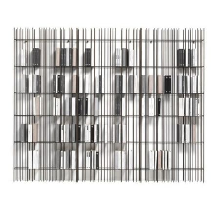 mogg metrica b libreria parete metallo pensile elegante design made in italy