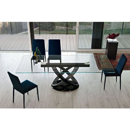 BONTEMPI "Fusion 52.41"- Rectangular table with steel structure and configurable top. - 
Made in Italy, Italian design, online furniture, home decor, modern furniture shop,luxury home, decor your home, interior design shop, home shop on line