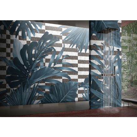Grid Glamora carta da parati con foglie - Luxury & Design
