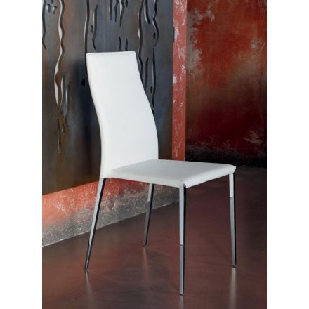 BONTEMPI "Tai 40.12" Chair with structure. Seat and back covered in different materials. - Made in Italy, Italian design, online furniture, home decor, modern furniture shop,luxury home, decor your home, interior design shop, home shop on line