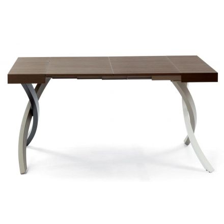 bontempi consolle artistico tavolino allungabile legno acciaio 