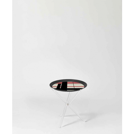 Vesta Design Marrakech - Tavolino medio alto con gambe in plexiglass trasparente