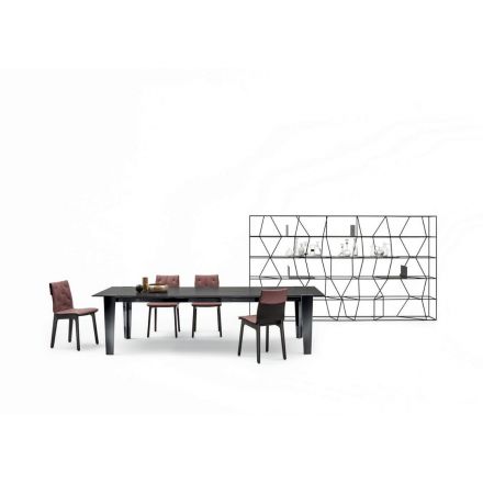 bontempi matrix tavolo rettangolare allungabile legno marmo ceramica acciaio