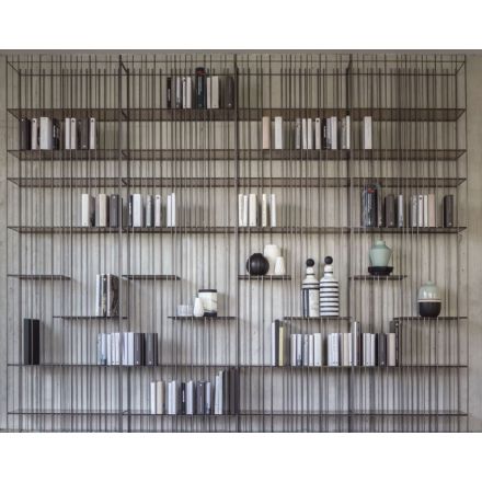mogg metrica wall b libreria parete metallo design made in italy moderna elegante