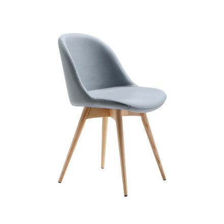 Midj "Sonny S LG" - Chair with four leg frame in wood. Seat upholstered in fabric or ecoleather. - Made in Italy, Italian design, online furniture, home decor, modern furniture shop,luxury home, decor your home, interior design shop, home shop on line