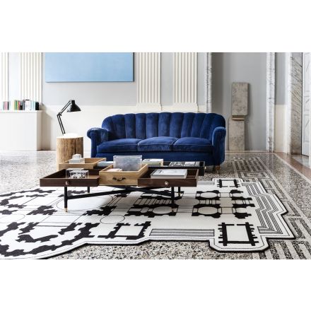 Mogg "Pietro" - Printed carpet with edge edging, made of 80% wool and 20% polyamide, inspired by the famous St. Peter's Basilica. - Made in Italy, Italian design, online furniture, home decor, modern design, home decor