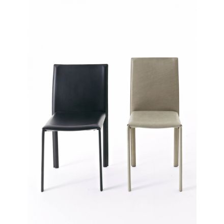 nss non solo salotti luxury dress sedia acciaio design made in italy compra arredamento sedie cuoio pelle non solo salotti luxury colico