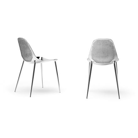 Opinion Ciatti "Mammamia Punk" - Aluminum chair with studded back. - Made in Italy furniture, online furniture, home decor, modern furniture shop, luxury home, decor your home, interior design shop, home shop on line