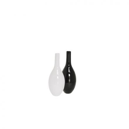 ADRIANI & ROSSI - Open rounded vase in Glazed Ceramic