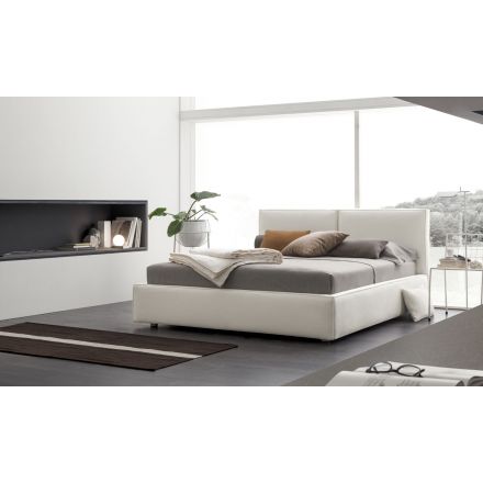 V.&NICE Vega Duo Slim - Upholstered bed with h.28 bedframe