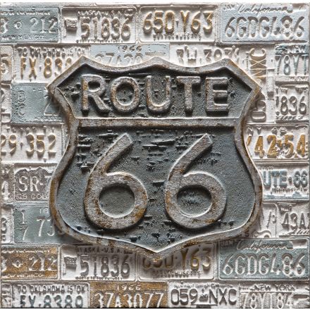 Hand painted on canvas route66 60cm * 60cm