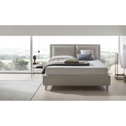 V.&NICE Wiki - Upholstered bed with cushions and h.25 bedframe